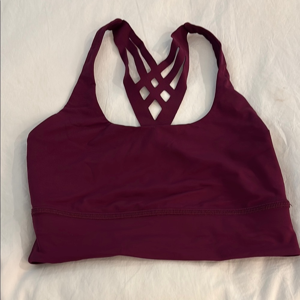 Women's Burgundy Sports Bra
